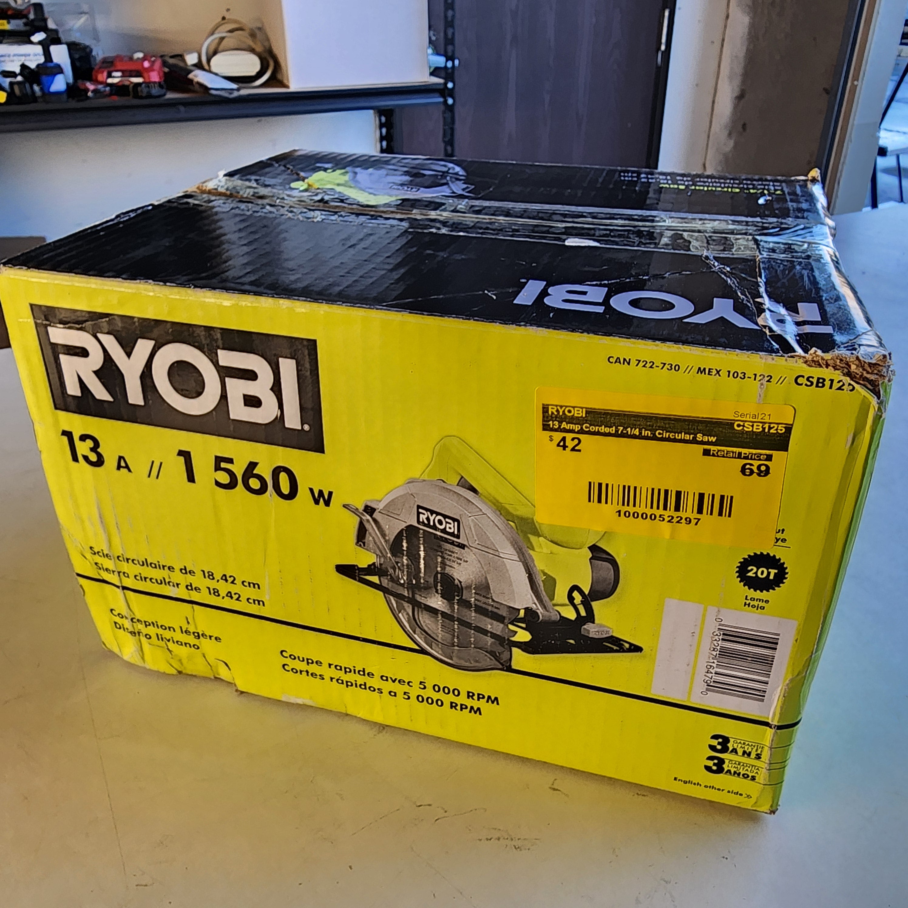 13 Amp Corded 7-1/4 in. Circular Saw (CSB125) 13 Amp Corded 7-1/4 in. Circular Saw (CSB125)